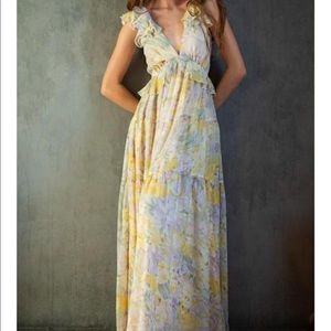 Watercolor Floral Maxi Dress